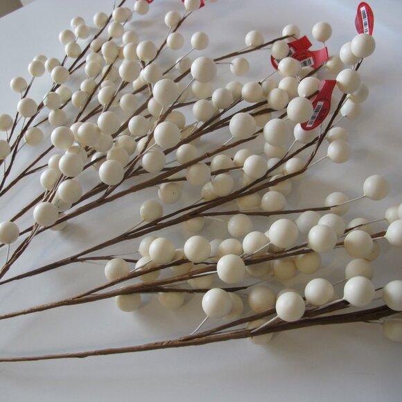 Hobby Lobby White decorative holiday berry branches NWT - Picture 3 of 3